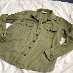 Old Navy Olive Green Women's Button Down Shirt